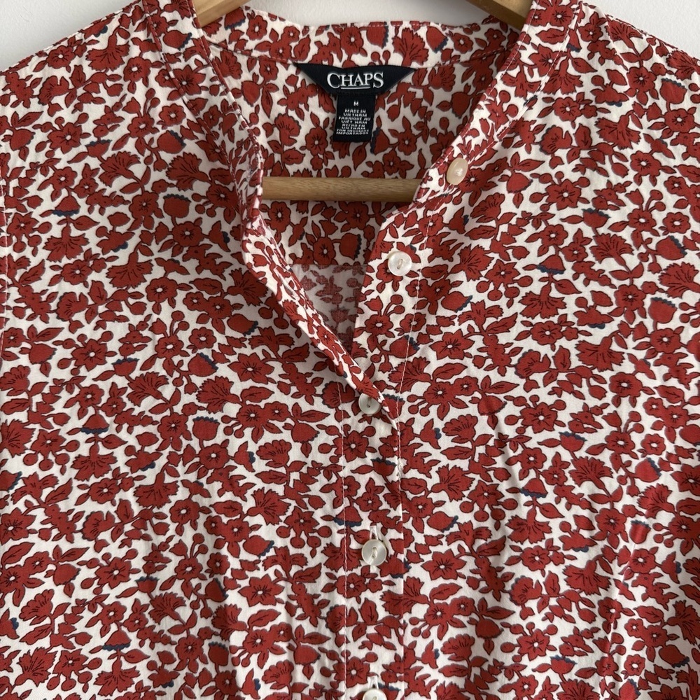 Chaps Red Floral Maxi Dress - Picture 3 of 12